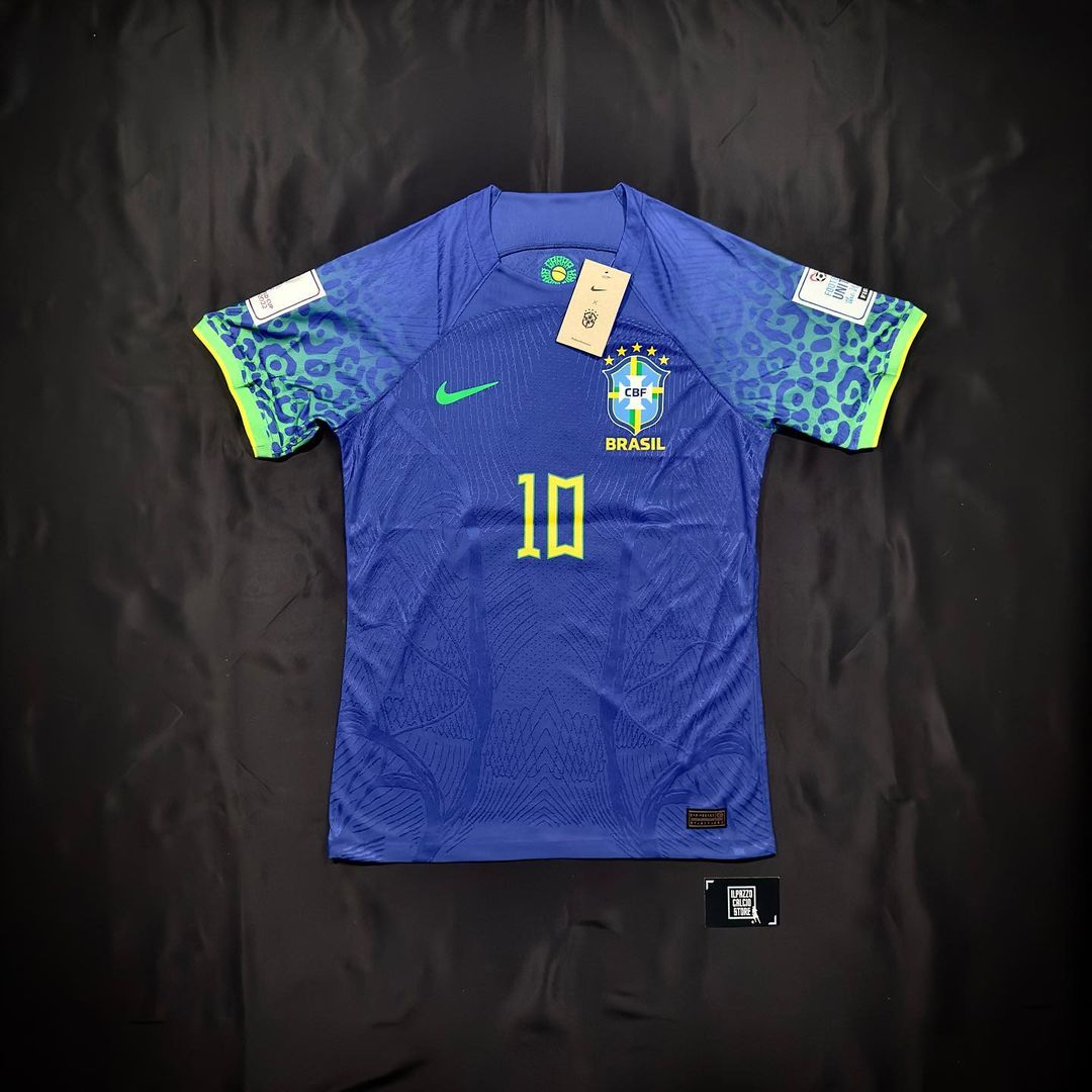 Brazil World Cup 2022 Neymar Jr Retro Football Jersey
