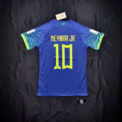 Brazil World Cup 2022 Neymar Jr Retro Football Jersey