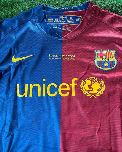 Lionel Messi Barcelona 2009 Roma Final Retro Football Jersey