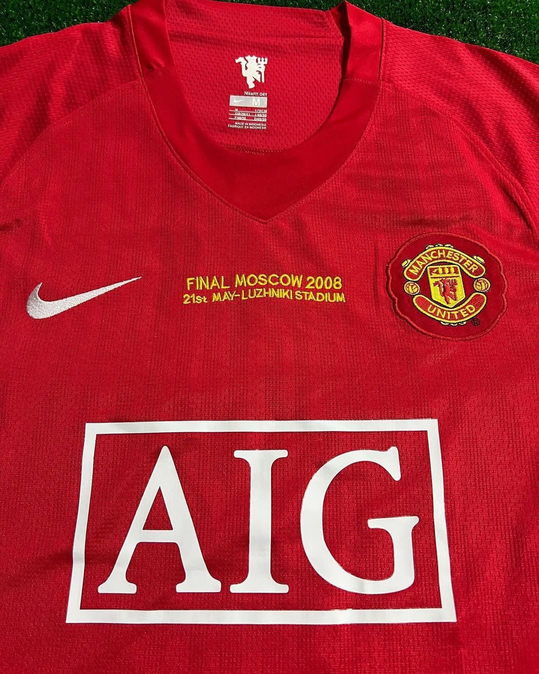 Nemanja Vidic Manchester United Champions League Final 2008 Long Sleeve Retro Red Football Shirt