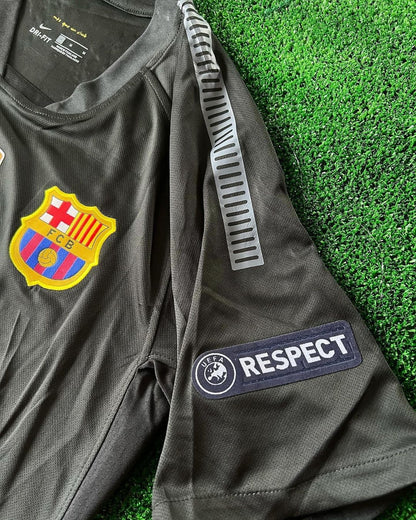 Carles Puyol Black Barcelona 2011/12 Retro Kit Shirt Football Jersey