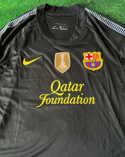 Carles Puyol Black Barcelona 2011/12 Retro Kit Shirt Football Jersey