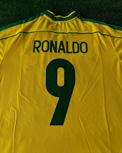 Phenomenon Ronaldo Nazario Brazil Retro Football Jersey