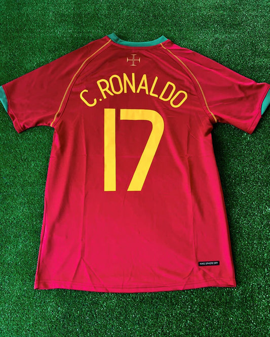 „Cristiano Ronaldo Retro Portugal Kurzarmtrikot“
