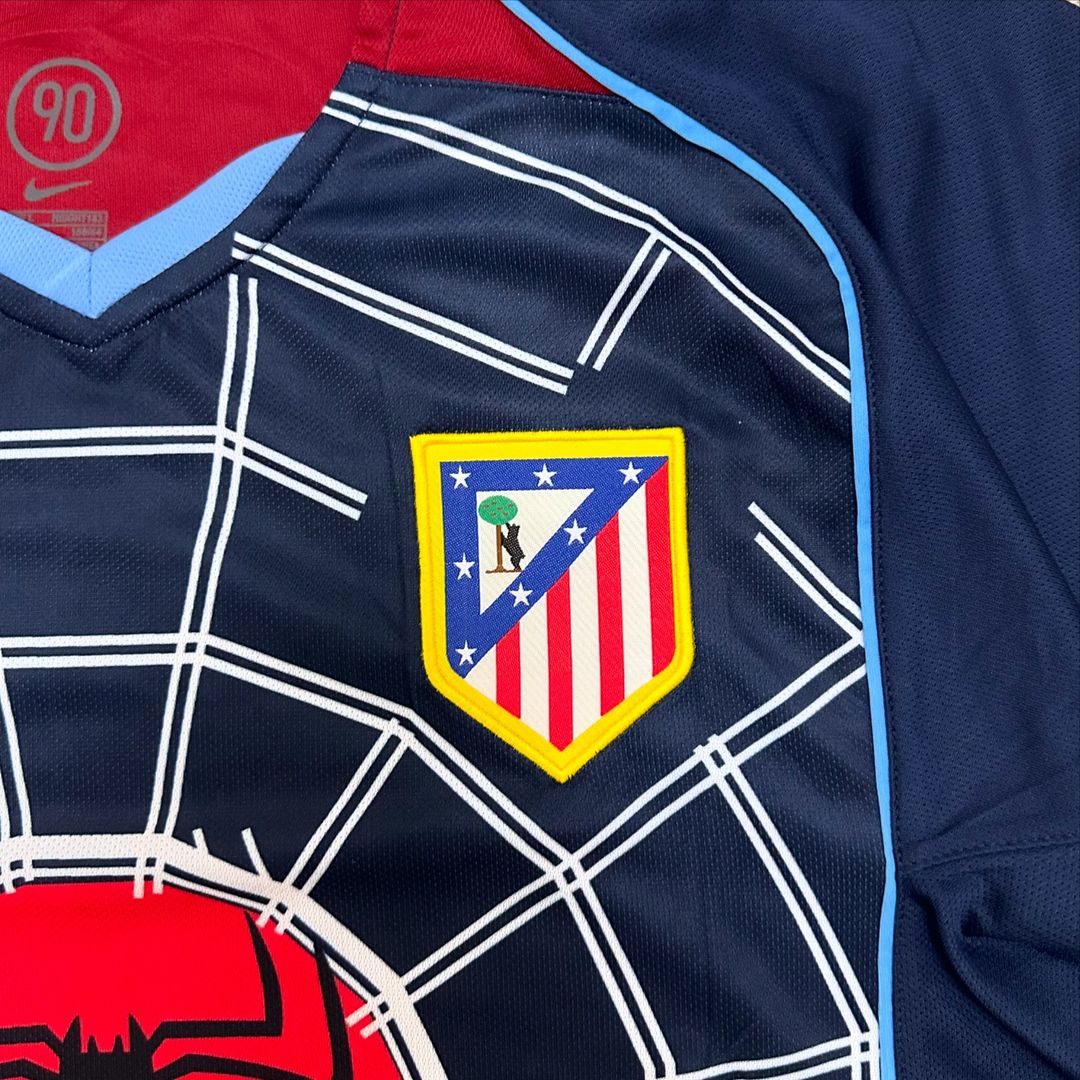 Fernando Torres Atlético Madrid Spider-Man 2003-2004 Long Sleeve Retro Football Jersey Kit