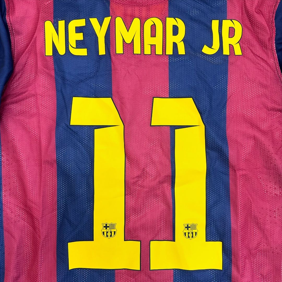Barcelona Neymar Jr 2015 Champions League Final Long Sleeve Kids Retro Football Jersey Kit
