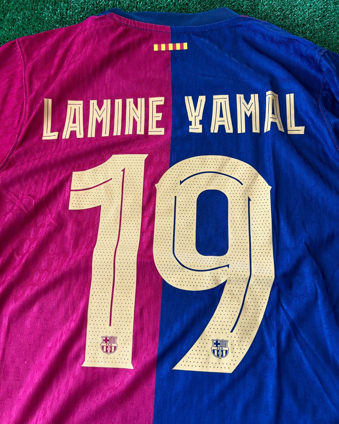 Lamine Yamal Barcelona 2025 Champions League Patch Football Jersey