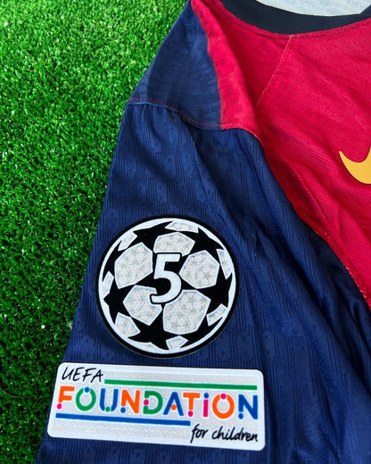 Lamine Yamal Barcelona 2025 Champions League Patch Football Jersey