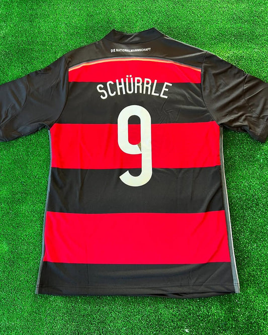André Schürrle Germany 2014 World Cup Brazil Black Red Retro Jersey Trikot