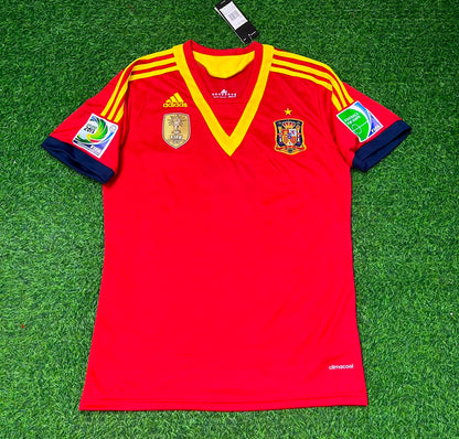 David Villa Spain 2013 Confederations Cup Retro Football Jersey
