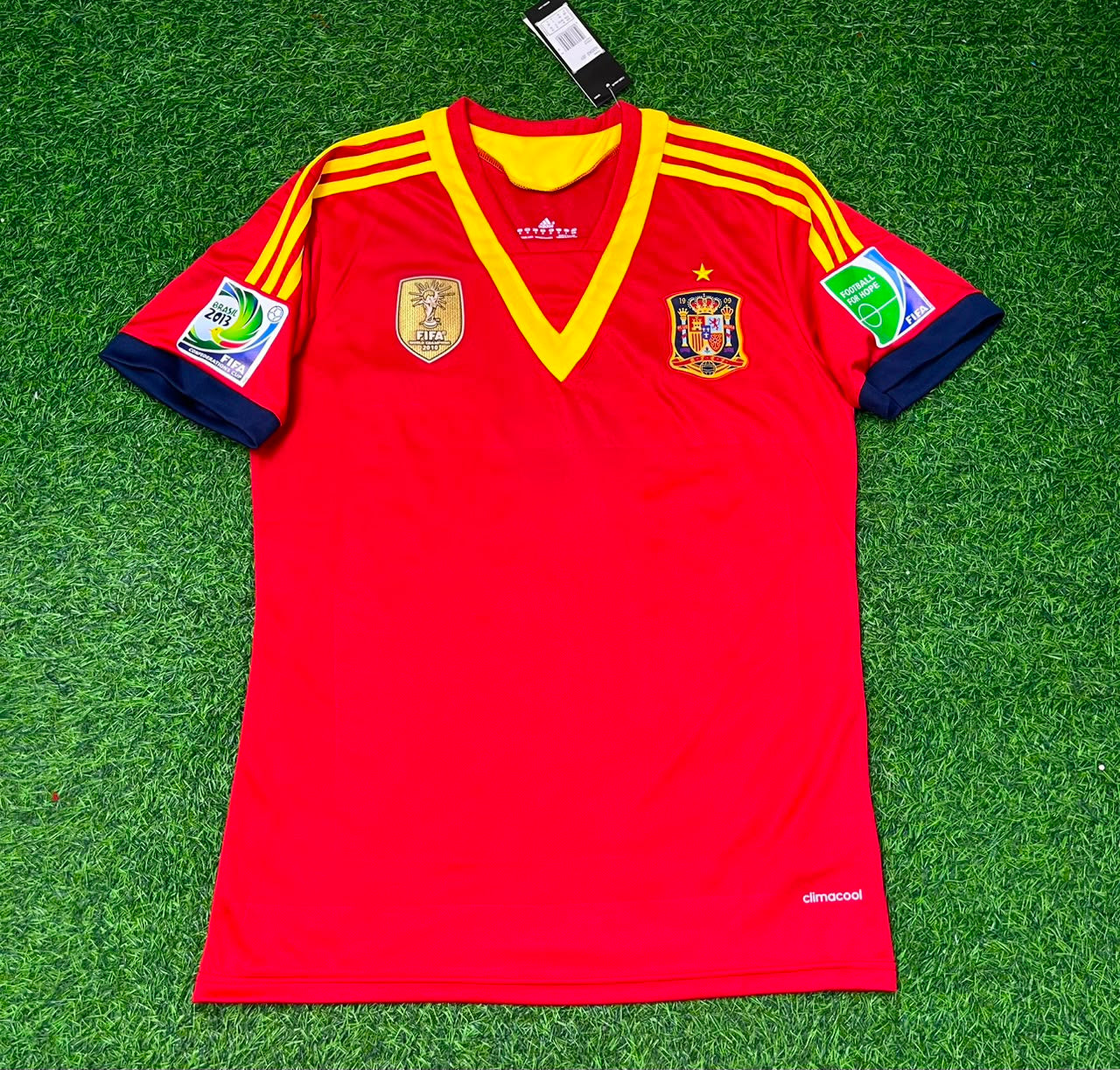 Spain 2013 Confederations Cup Retro Football Jersey