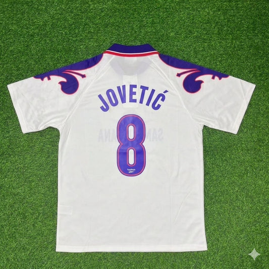 Stevan Jovetic Fiorentina Retro White Football Jersey Kit