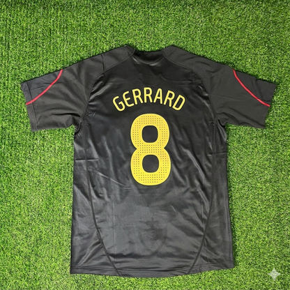 Steven Gerrard Liverpool 2009/10 Black Retro Football Jersey Kit
