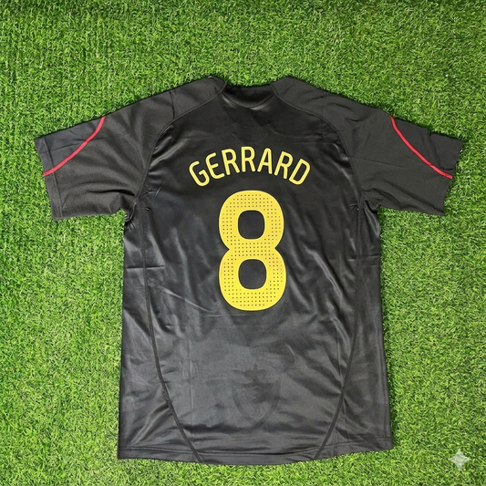 Steven Gerrard Liverpool 2009/10 Black Retro Football Jersey Kit