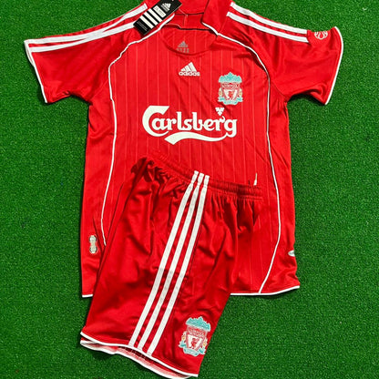 Steven Gerrard Liverpool 2007/08 Kids Soccer Football Jersey Kit Kinder