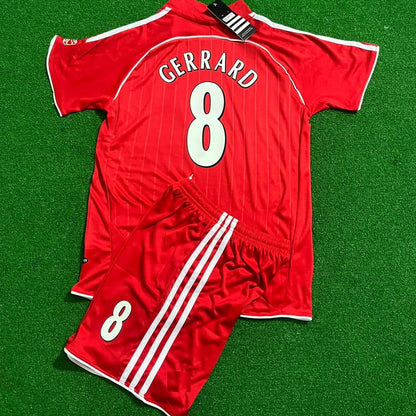 Steven Gerrard Liverpool 2007/08 Kids Soccer Football Jersey Kit Kinder
