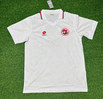 Dan Ndoye Switzerland White Retro Football Jersey Kit