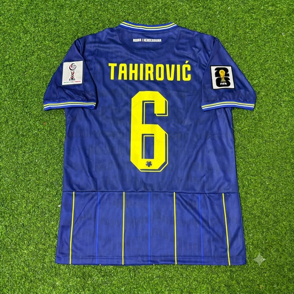Bosnia and Herzegovina World Cup 2026 Benjamin Tahirovic Blue Football Jersey