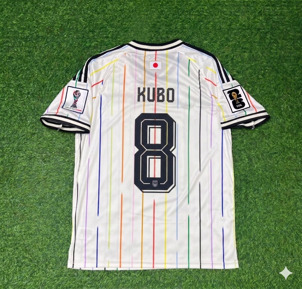 Japan World Cup 2026 Takefusa Kubo Away White Football Jersey