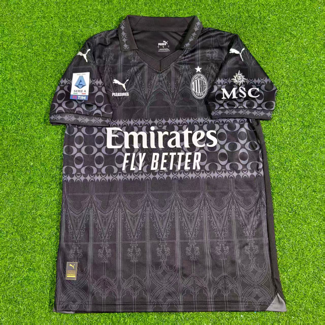 Theo Hernandez AC Milan 2024 Black Football Jersey
