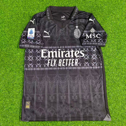 Theo Hernandez AC Milan 2024 Black Football Jersey