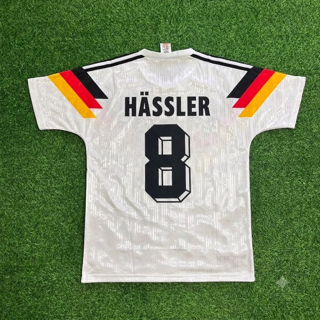 Germany World Cup 1990 Thomas Hässler Retro Football Jersey Kit