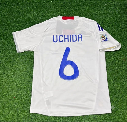 Japan World Cup 2010 Atsuto Uchida White Retro Football Jersey