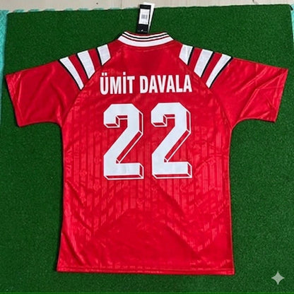 Umit Davala Türkiye Turkey Red Nostalgic Retro Football Jersey Kit