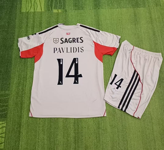 Vangelis Pavlidis Benfica 2026 Away Kids Football Jersey