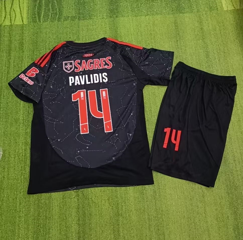 Vangelis Pavlidis Benfica 2026 Home Kids Football Jersey