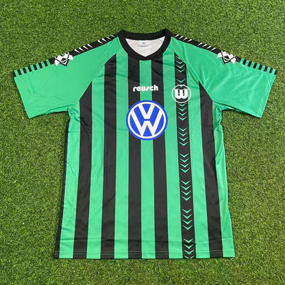 VfL Wolfsburg 1994/1995 Auswärtstrikot Retro Schwarz/Grün Jersey