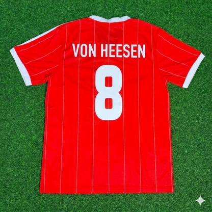 Thomas von Heesen Hamburger SV 1982-1983 Red Retro Fußballtrikot Jersey