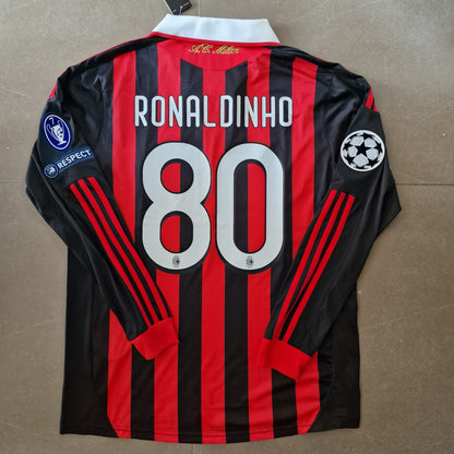 Ronaldinho AC Milan 2010-2011 Season Retro Football Jersey