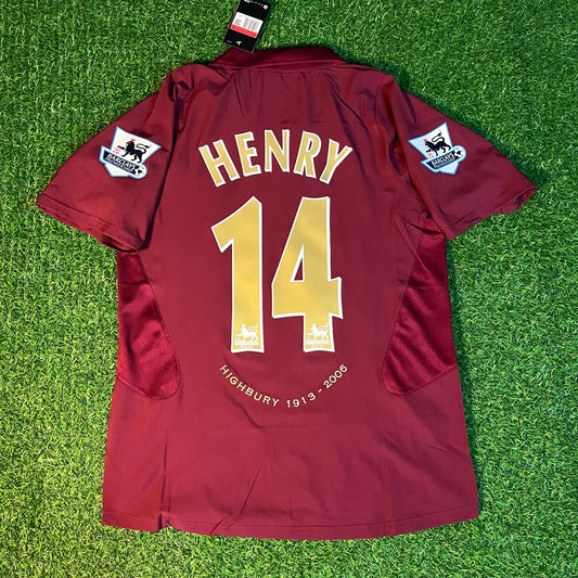 Thierry Henry Arsenal 2006 Highbury Burgundy Retro Football Jersey