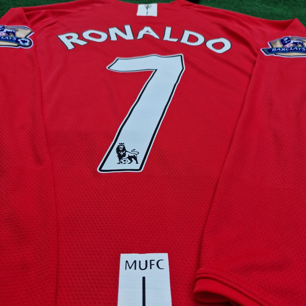 Cristiano Ronaldo Manchester United 2008 EPL Patch Retro Long Sleeve Football Jersey