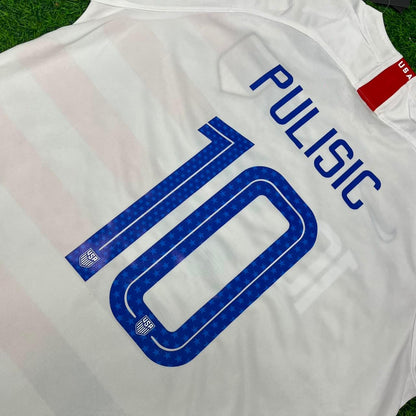 Christian Pulisic USA 2018/ 2019 Season White Football Jersey Collection