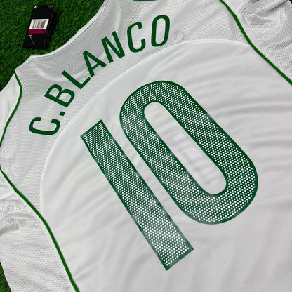 Mexico 1998 Cuauhtémoc Blanco Away White Retro Football Jersey
