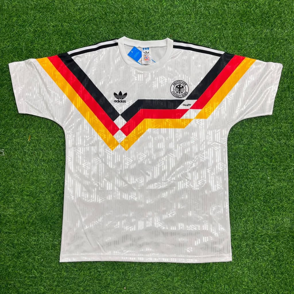Germany World Cup 1990 Uwe Seeler Deutschland Retro Football Jersey - Deutschland Retro- WM 1990