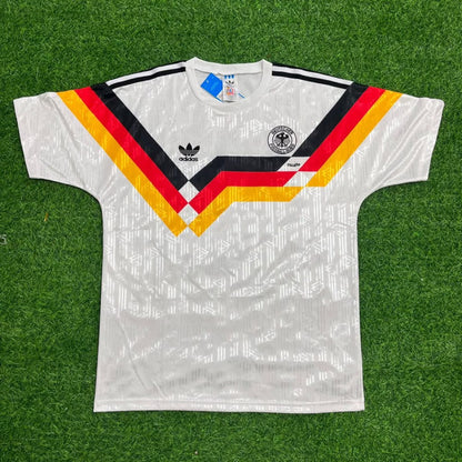 Germany World Cup 1990 Uwe Seeler Deutschland Retro Football Jersey - Deutschland Retro- WM 1990