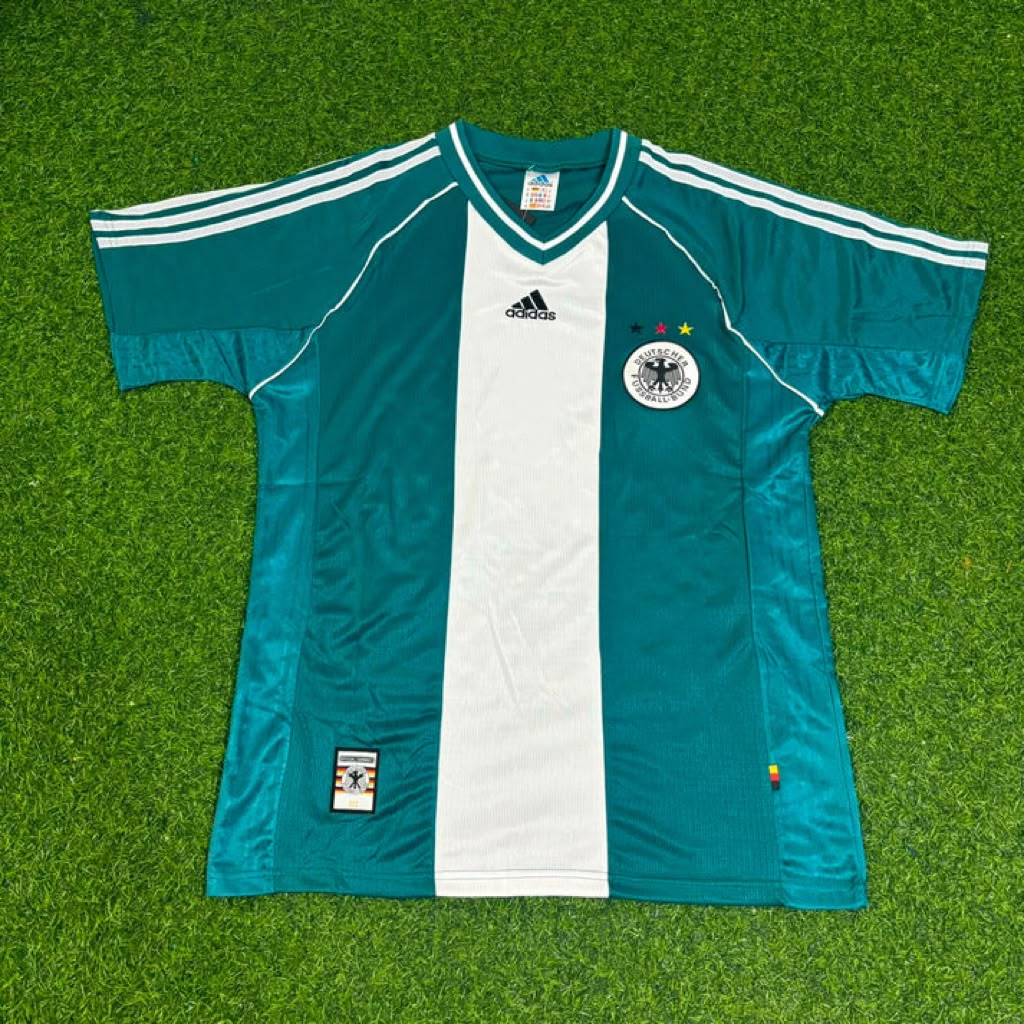 Germany World Cup 1998 Fritz Walter Away Retro Football Jersey