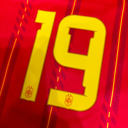 Spain World Cup 2026 Lamine Yamal #19 Two Star Champions Home Jersey Trikot Maillot