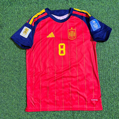 Spain World Cup 2026 Fabian Ruiz #8 Home Kids Football Jersey