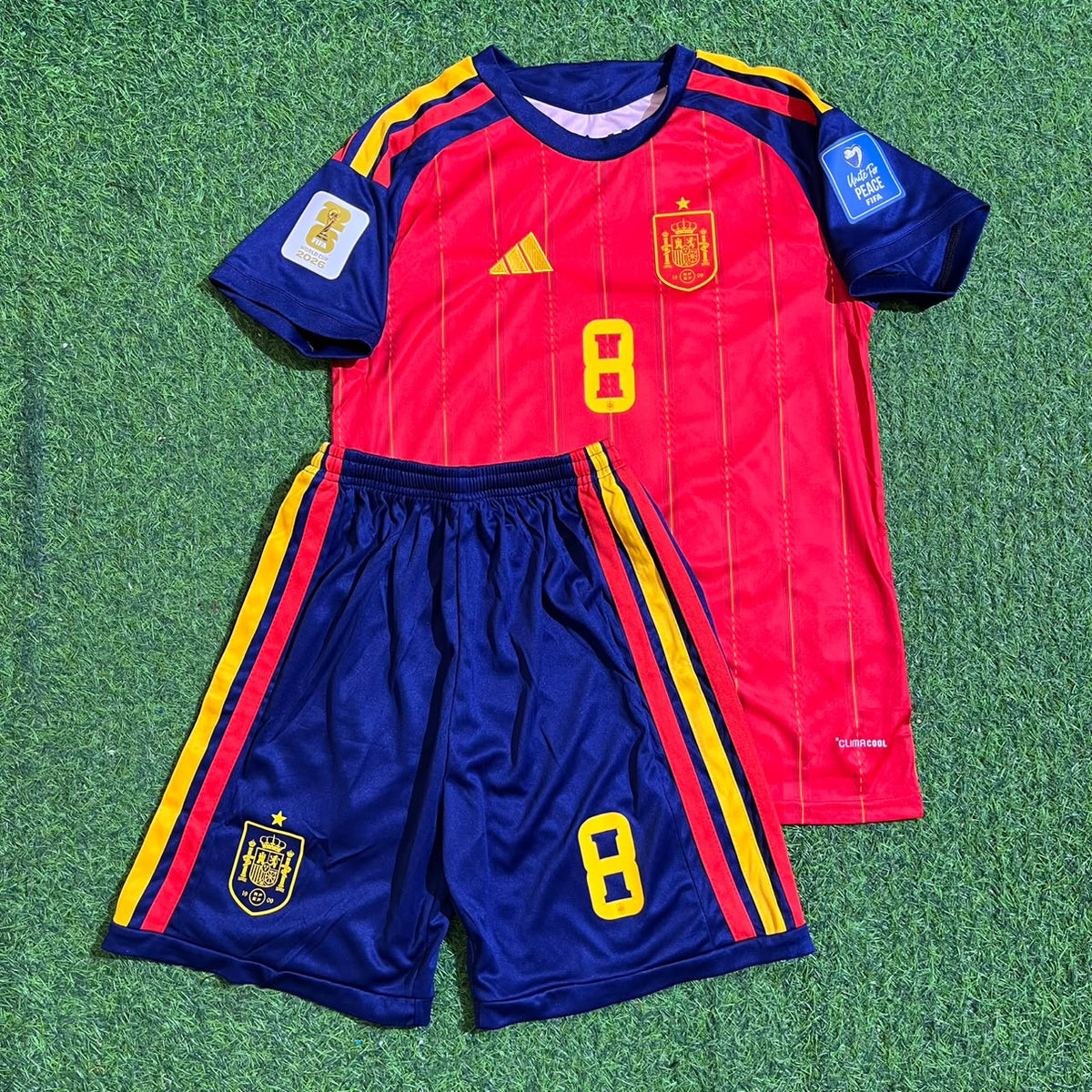 Spain World Cup 2026 Fabian Ruiz #8 Home Kids Football Jersey