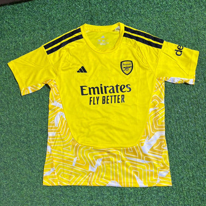 Arsenal 2026-2027 David Raya Away Yellow Goalkeeper Soccer Football Jersey