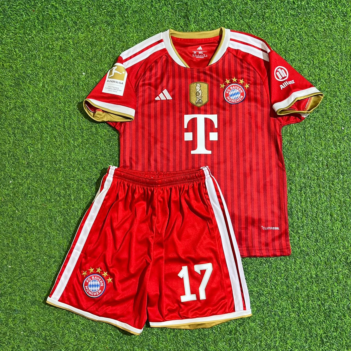 Bayern Munich 2027 Michael Olise #17 Bundesliga Championship Patch Kids Football Jersey