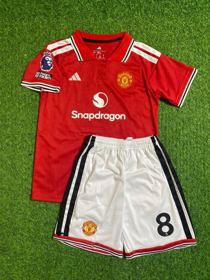 Manchester United 2027 Bruno Fernandes Home Kids Football Jersey