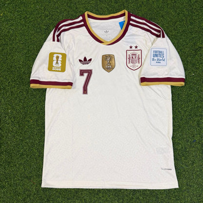 Spain Ferran Torres #7 Two Star 2026 World Cup Champions Away Football Jersey