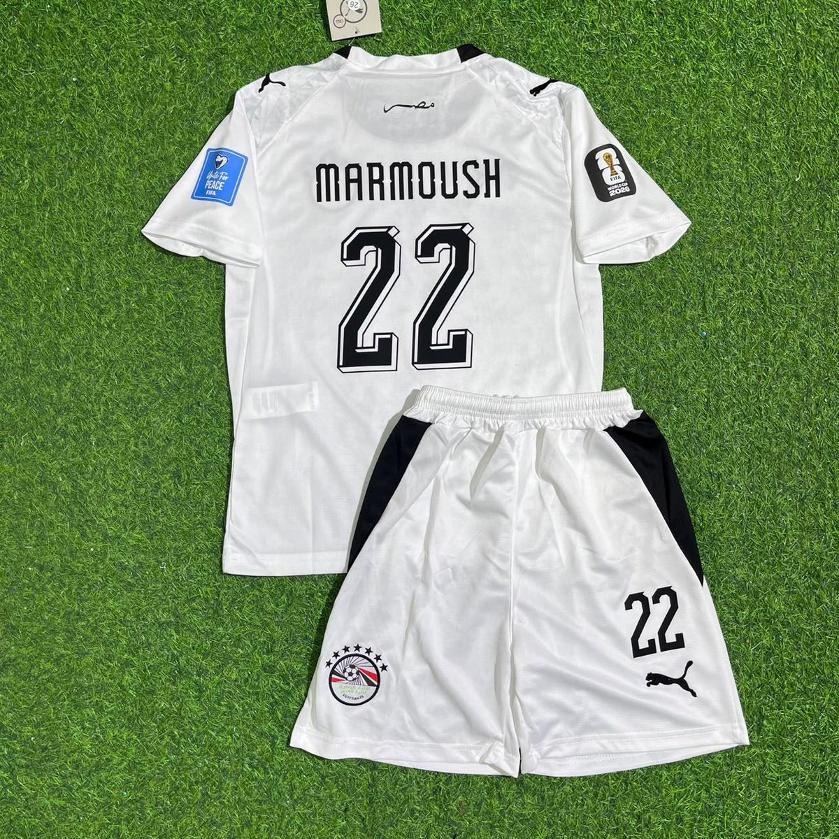 Egypt World Cup 2026 Omar Marmoush Away Kids Football Jersey