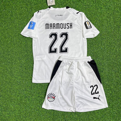Egypt World Cup 2026 Omar Marmoush Away Kids Football Jersey