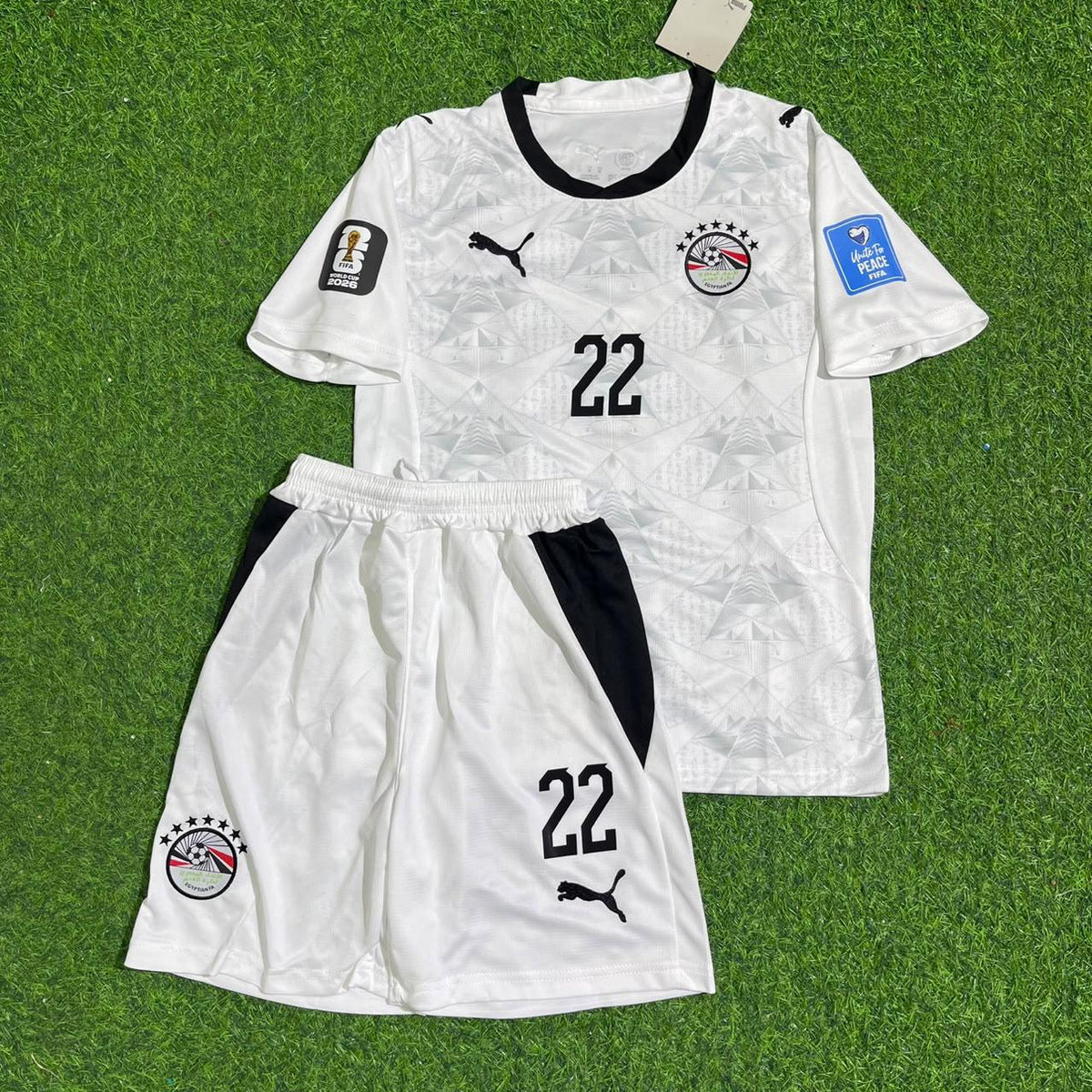 Egypt World Cup 2026 Omar Marmoush Away Kids Football Jersey